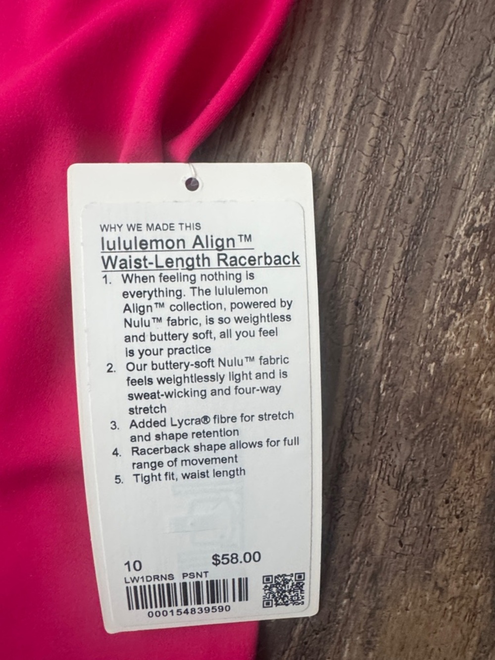 Women's Hot Pink Racerback Tank Top - Picture 2 of 3